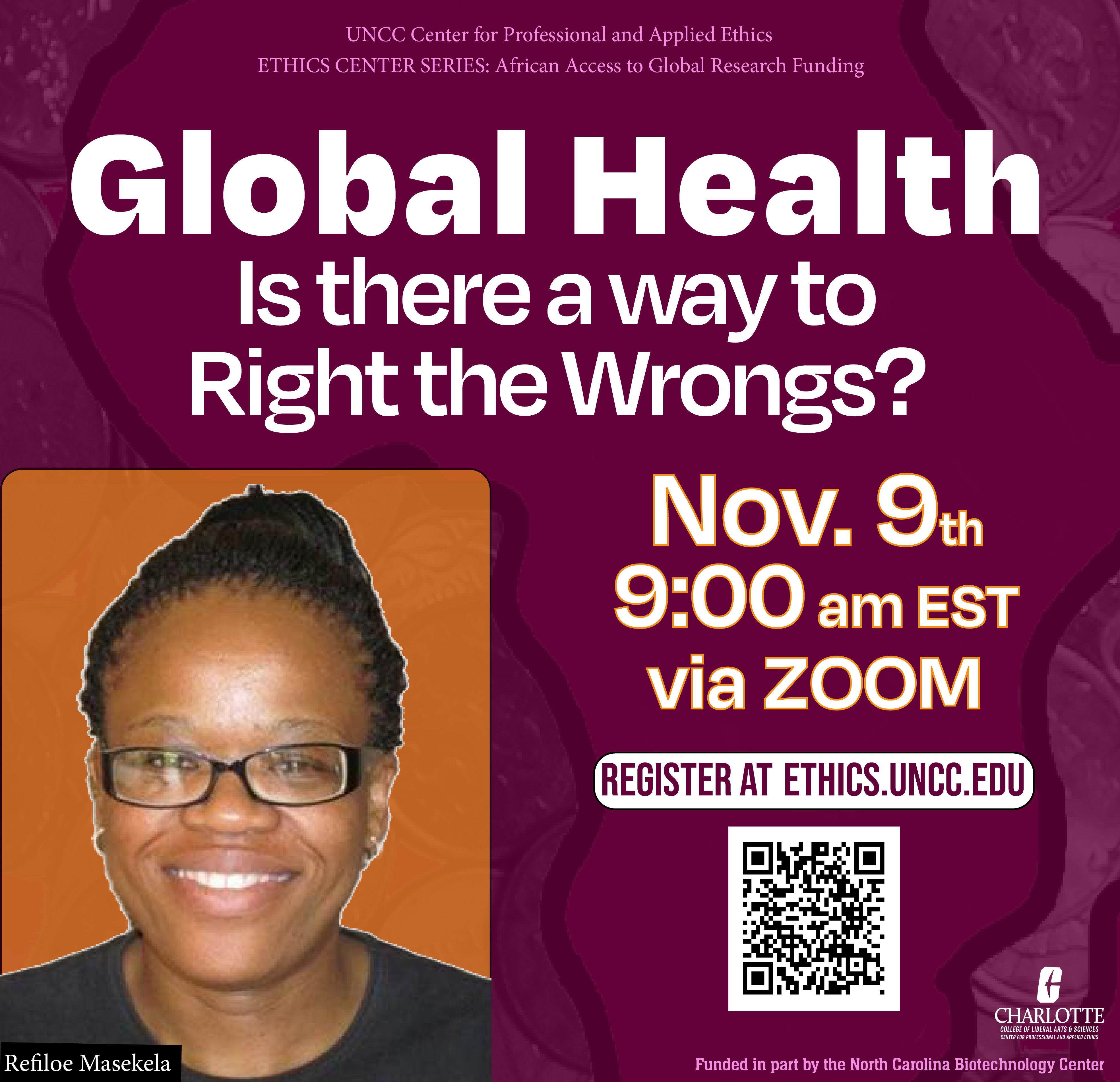Refiloe Masekela, "Global health: is there a way to right the wrongs?"