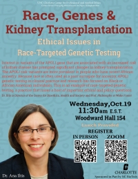 Ana Iltis, "Race, Genes, and Kidney Transplantation"